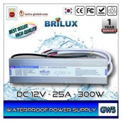 Power Supply Trafo Brilux DC 12V 25A | 300W (Waterproof)